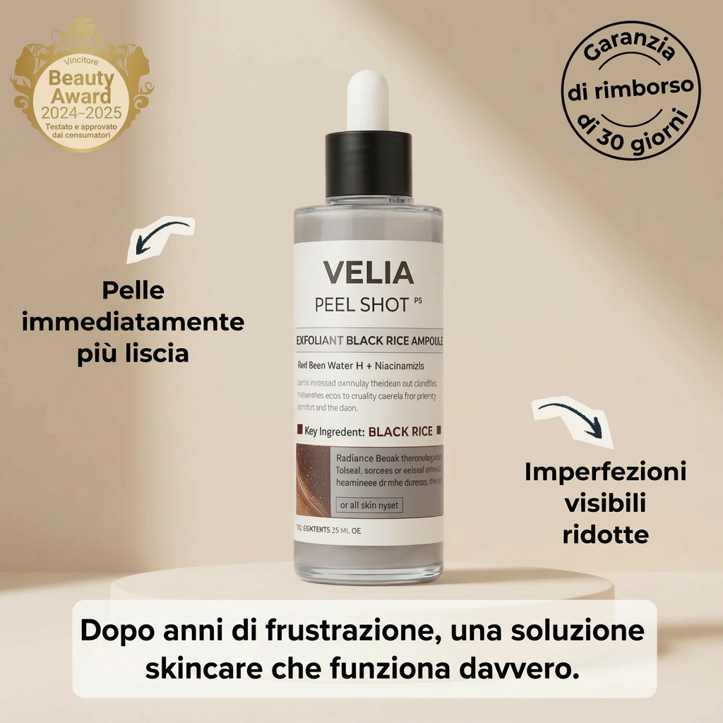 Vélia® | Korean Peel Shot – Elimina le impurità e sublima la pelle