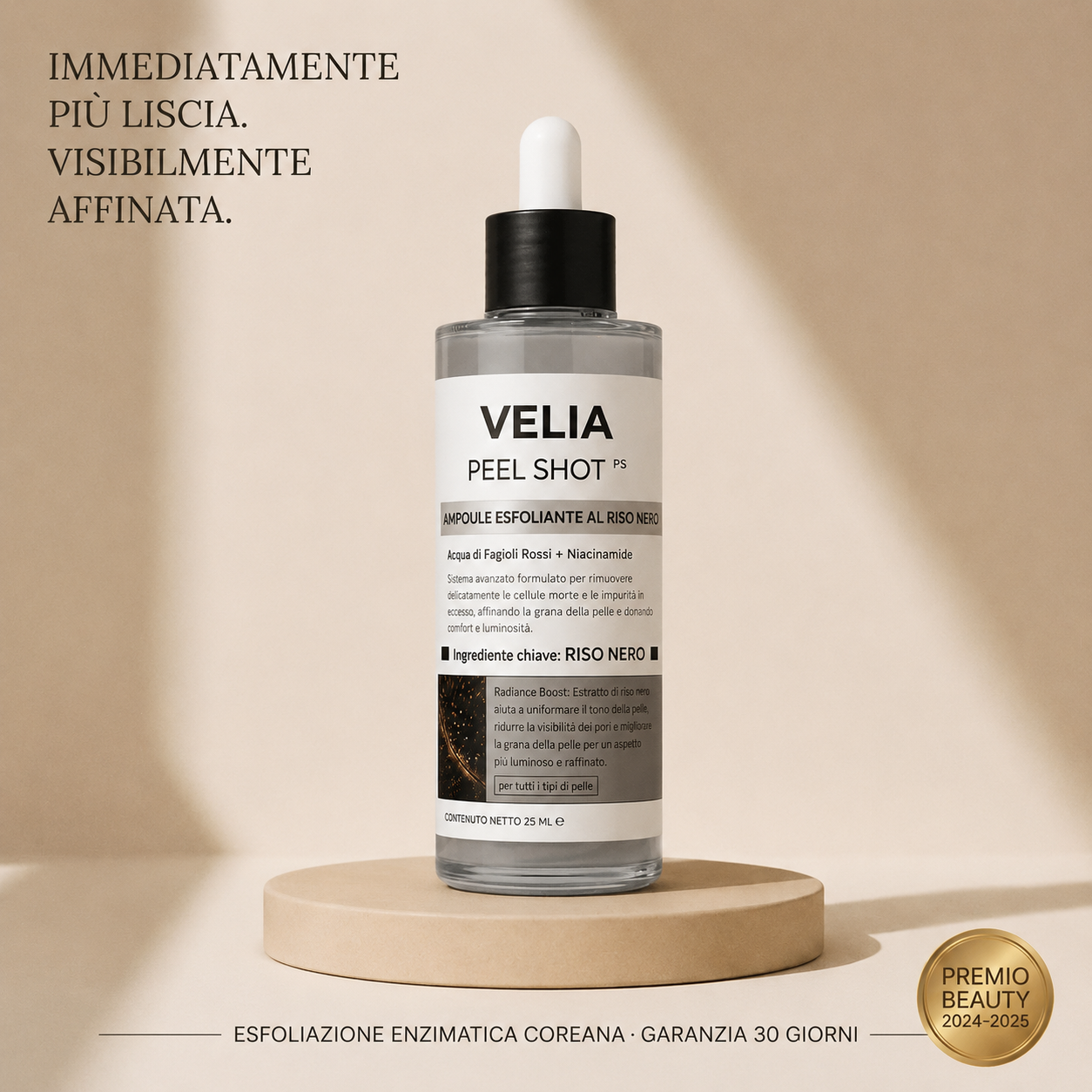 Vélia® | Peel Shot Coreano – Elimina le impurità e sublima la pelle