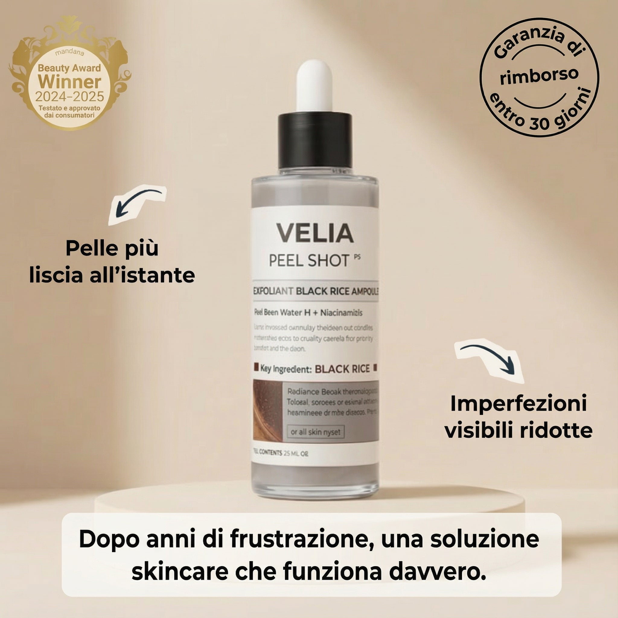 Vélia® | Korean Peel Shot – Elimina le impurità e sublima la pelle