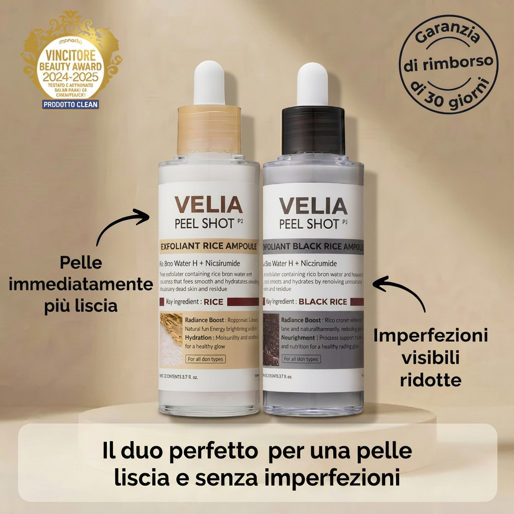 Vélia® | Peel Shot Coreano – Elimina le impurità e sublima la pelle